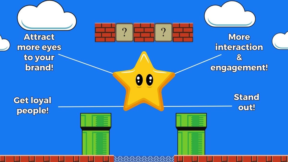 Mario Videogame Star Showing How Content Creation Benefits Business Owners