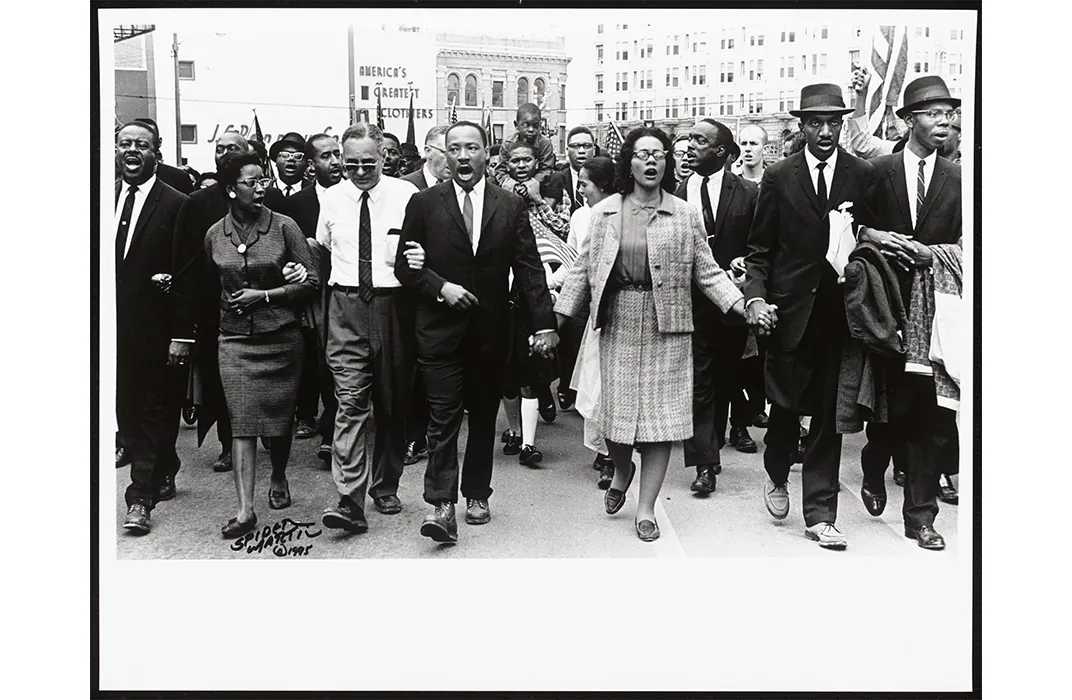 Martin Luther King Jr. And The March For Voting Rights Into Montgomery.
