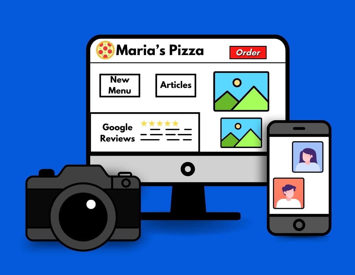 Mario'S Pizza - An Example Website Offering Delivery And Takeout Service Areas With A Live Camera And Contact Phone Number.