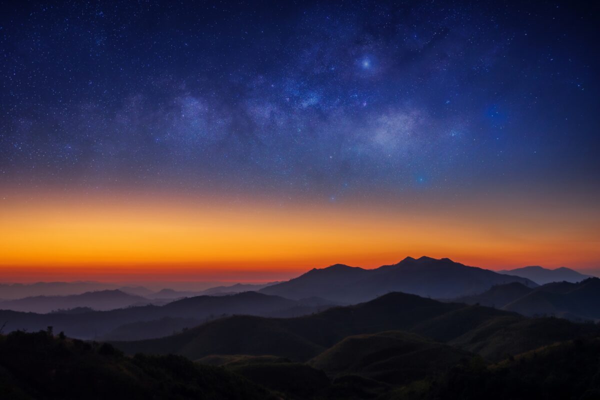 Learn How To Capture The Milky Over The Mountains At Sunset Using A Camera.