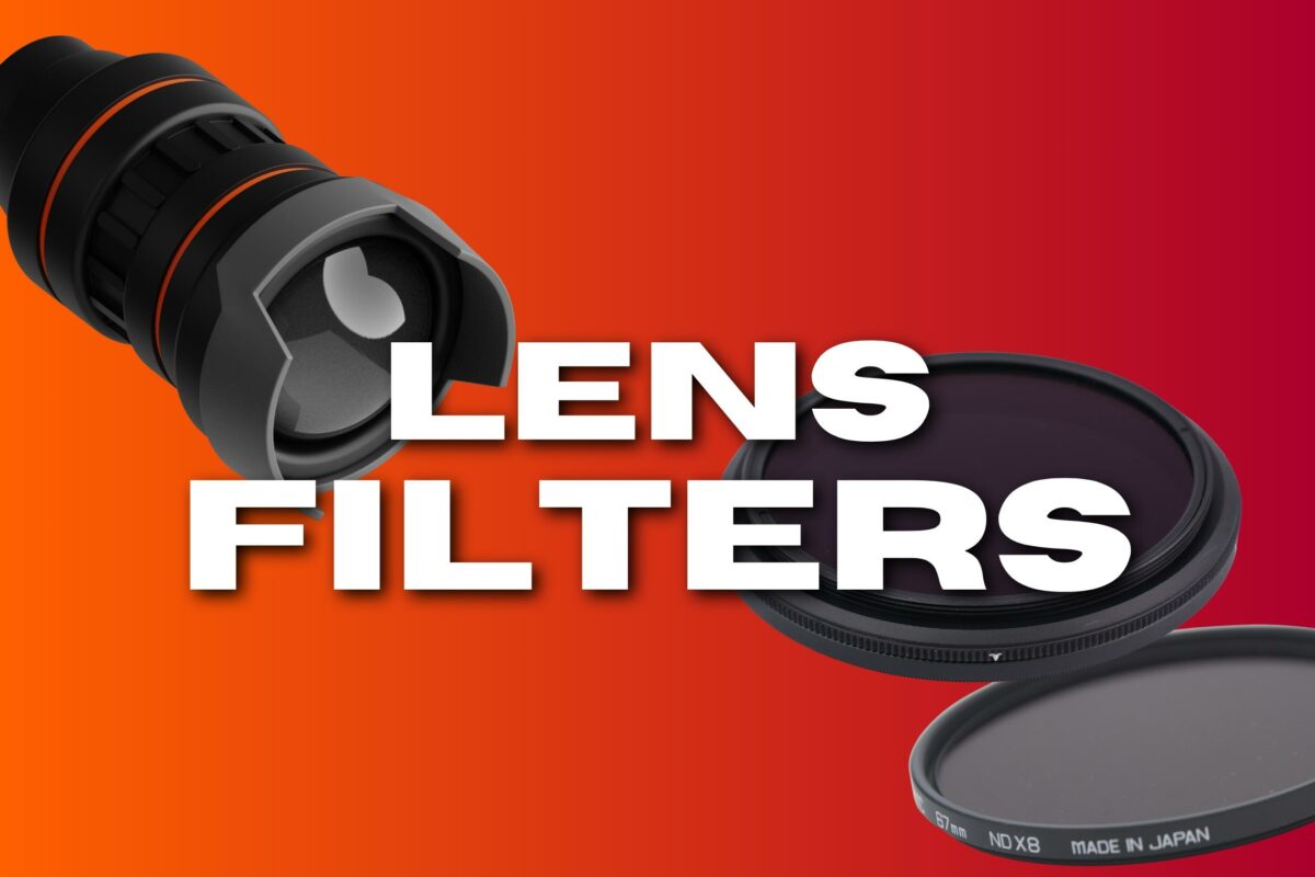 Lens Filters On An Orange Background Featuring Photography Equipment.