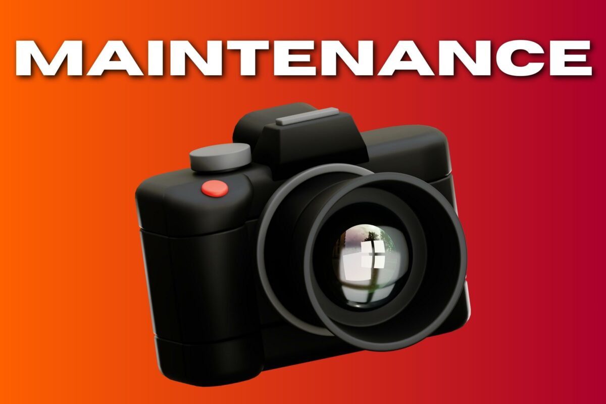A Photography Equipment With The Words Maintenance On It.