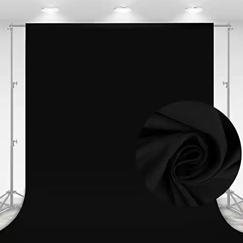 10 X 7 Ft Black Fabric Backdrop