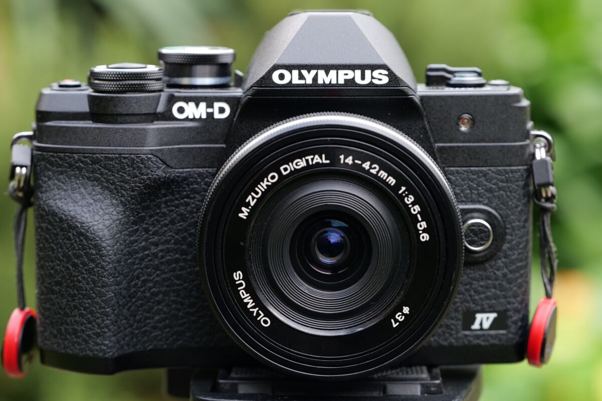 The Budget-Friendly Olympus Om-D Mk Ii Camera With A Lens Attached To It.