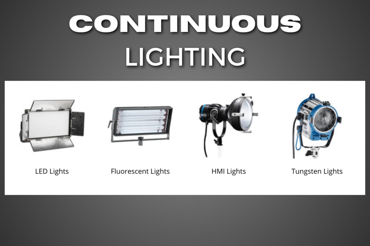 Continuous Lighting - A List Of Different Types Of Lighting.