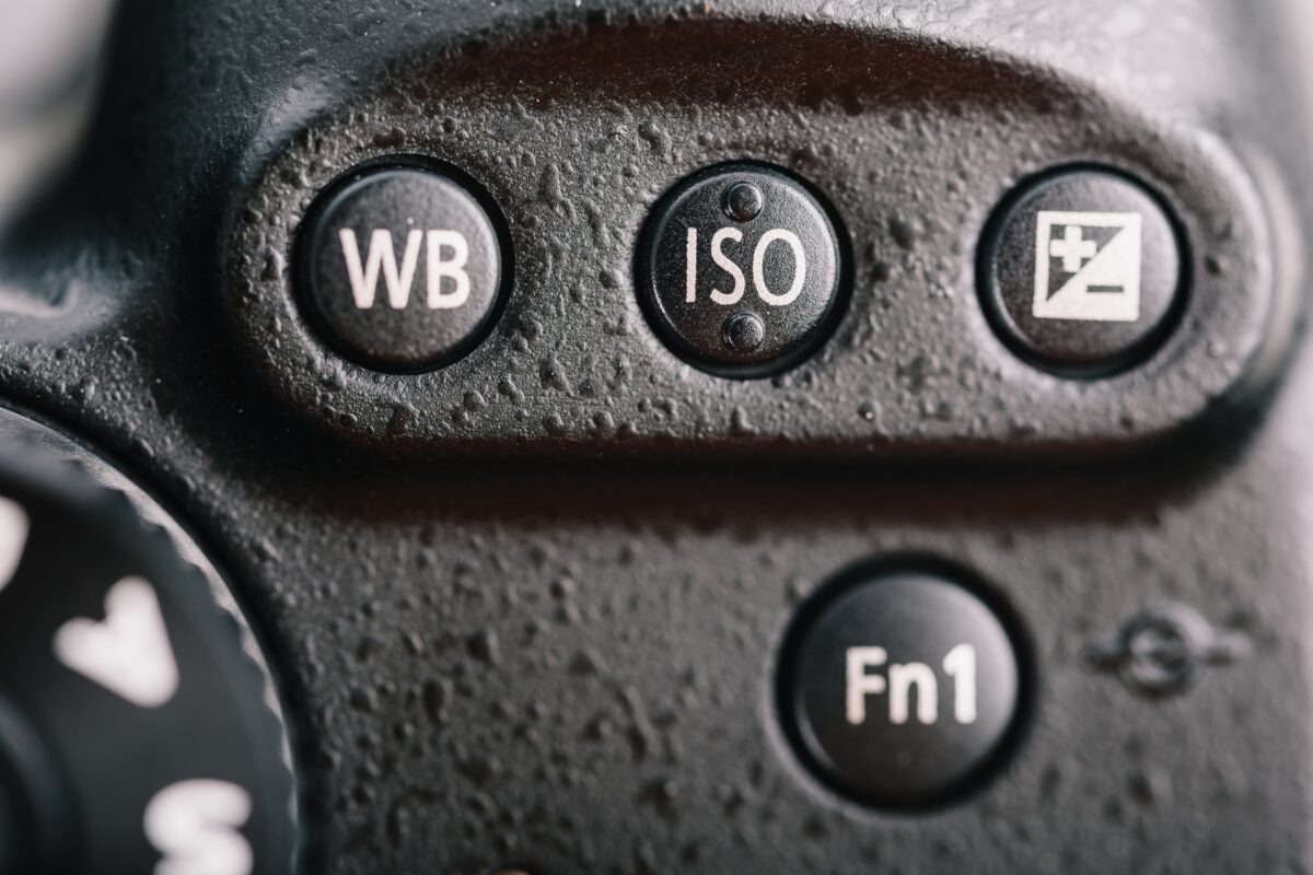 A Close Up Of The Buttons On A Camera In Harsh Sunlight.