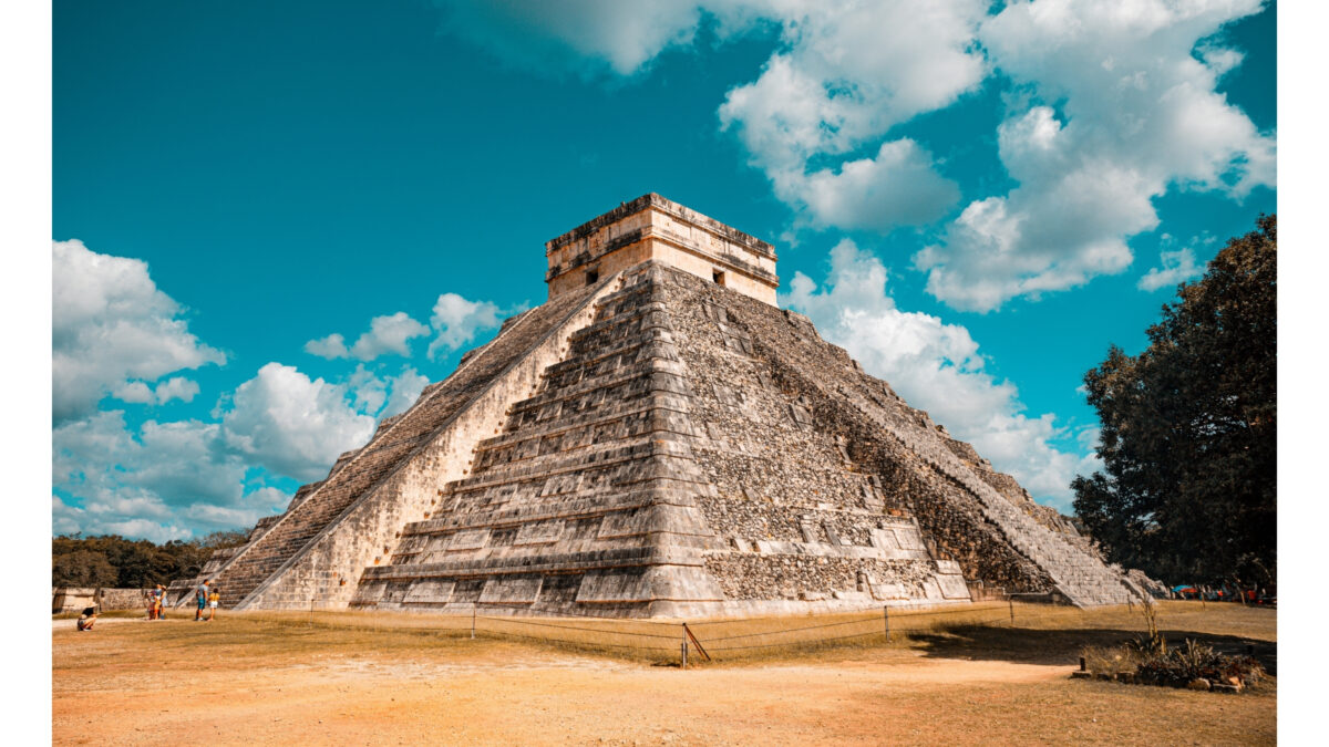 The Impressive Pyramid Of Chichen Itza In Mexico Is A Magnificent Example Of Ancient Mesoamerican Architecture. Standing Tall And Proud, This Iconic Monument Astounds Visitors With Its Precise Metering Modes