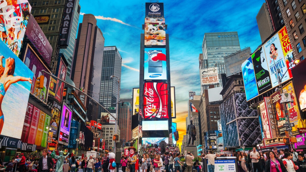 Times Square In New York City Is A Vibrant Hub Of Urban Photography Opportunities.